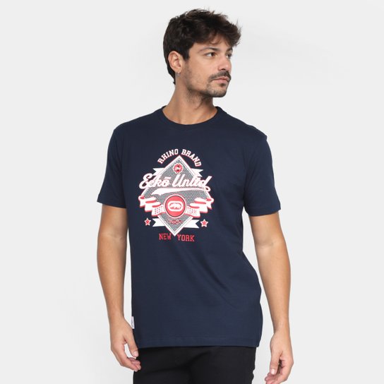 Camiseta Ecko Flag Masculina - Azul Navy Menor preço em Camiseta Ecko Flag Masculina - Azul Navy