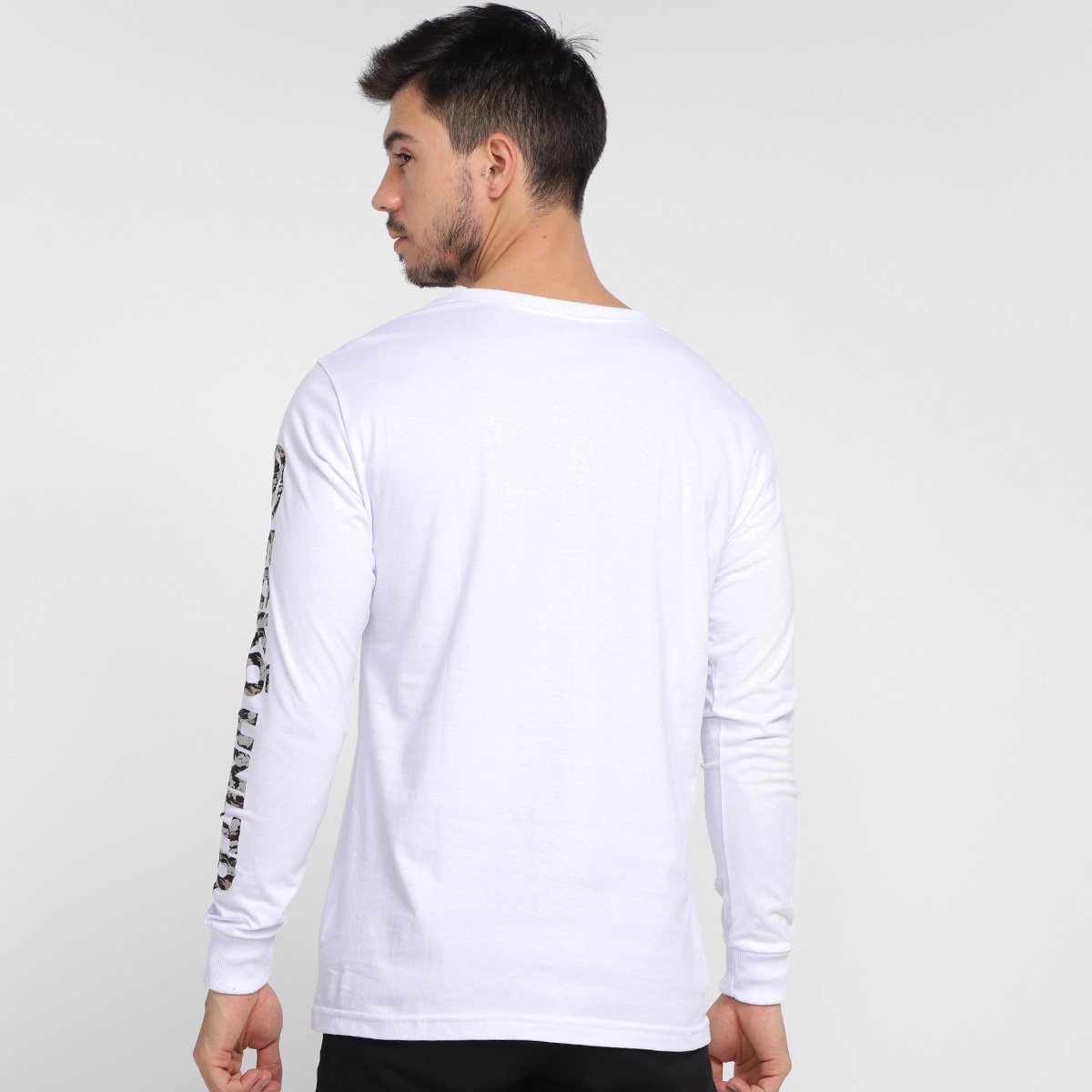 camiseta ecko logo camo manga longa masculina