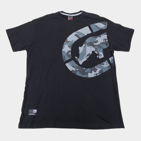 Camiseta Ecko Logo Camo Plus Size Masculina - Preto Menor preço em Camiseta Ecko Logo Camo Plus Size Masculina - Preto