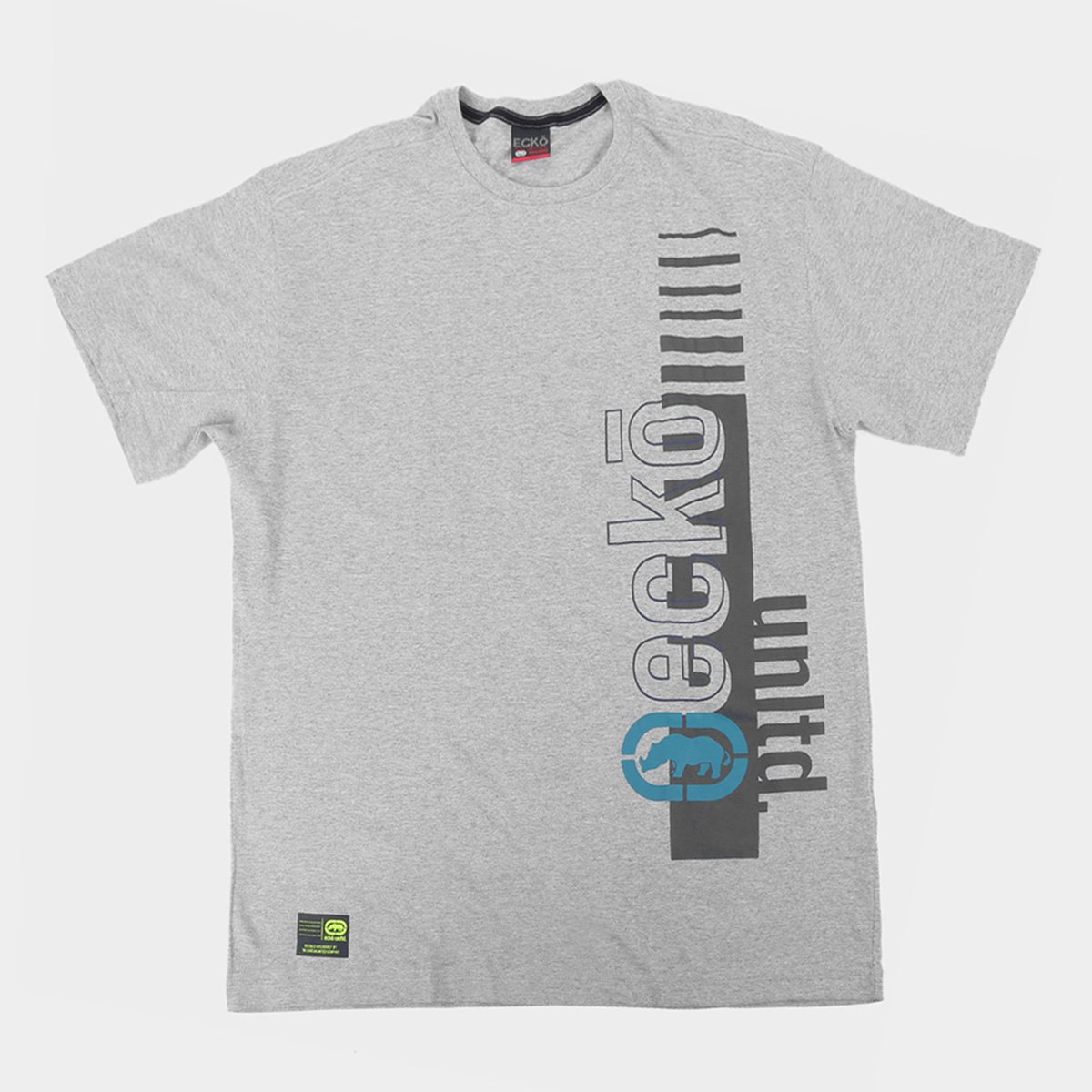 camiseta ecko logo camo manga longa masculina