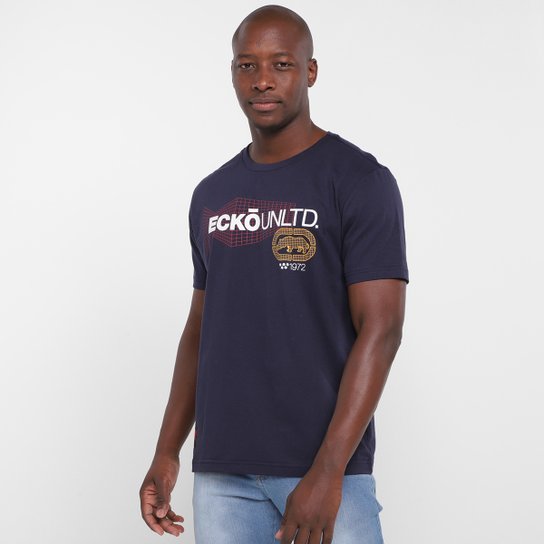 Camiseta Ecko Stars Masculina - Azul Navy Menor preço em Camiseta Ecko Stars Masculina - Azul Navy