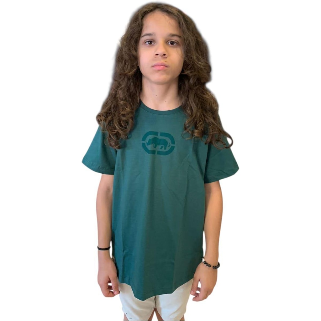 Camiseta Ecko Unltd Básica Juvenil Original Embossed Rhino