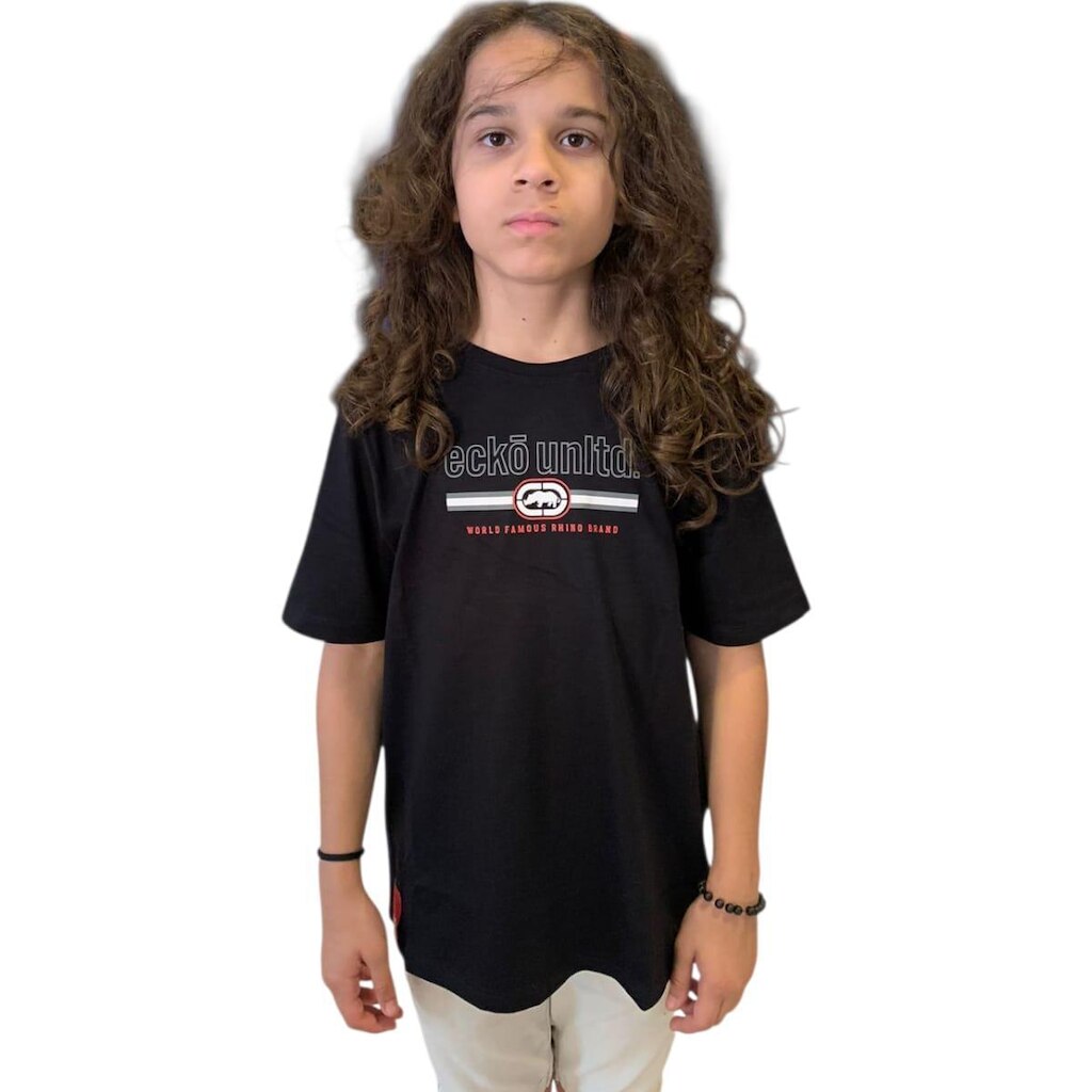Camiseta Ecko Unltd Básica Juvenil Original World Famous