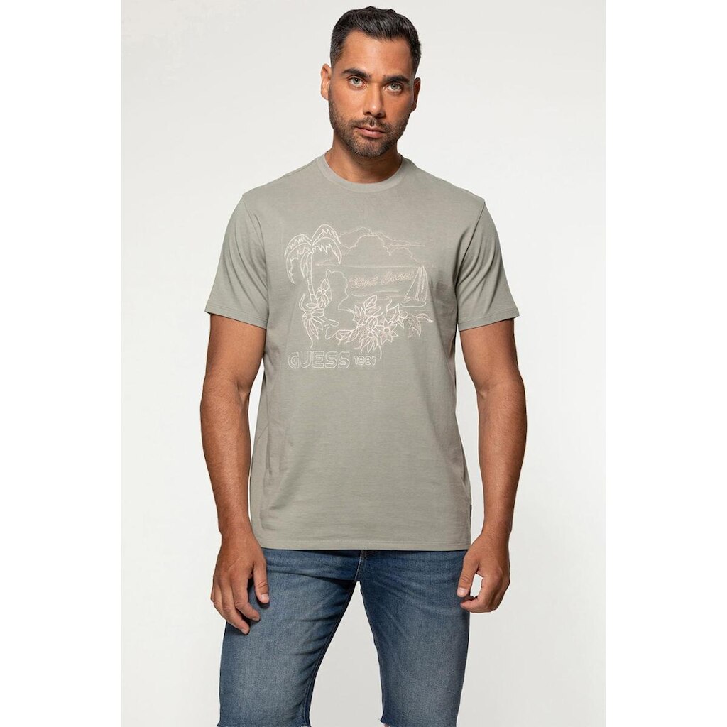 Camiseta Eco Bordado Palm Tree Verde