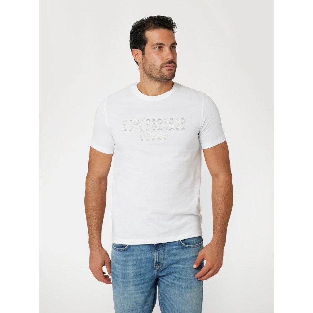 Camiseta Eco GUESS Flocado Branco