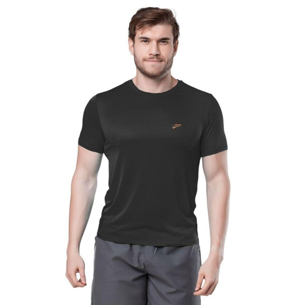 Camiseta Elite Running Plus Size Masculina - Preto EG3