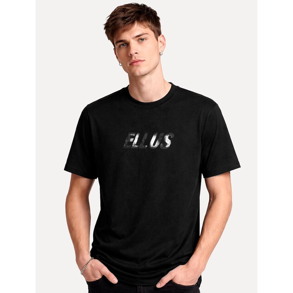 Camiseta Ellus Cotton Fine Dots Classic Preto
