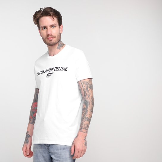 Camiseta Ellus Estampada Masculina - Branco Menor preço em Camiseta Ellus Estampada Masculina - Branco