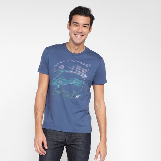 Camiseta Ellus Estampada Masculina - Azul Petróleo Menor preço em Camiseta Ellus Estampada Masculina - Azul Petróleo