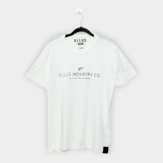Camiseta Ellus Industry Co Asa Classic Masculina - Branco Menor preço em Camiseta Ellus Industry Co Asa Classic Masculina - Branco