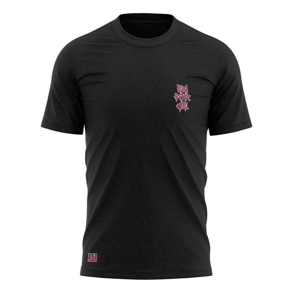 Camiseta Enforce Fitness Preta Dia A Dia Confortavel T Rex