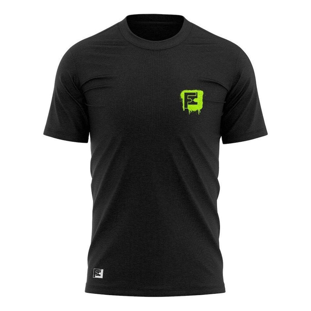 Camiseta Enforce Preta Dia A Dia Confortavel Grafite