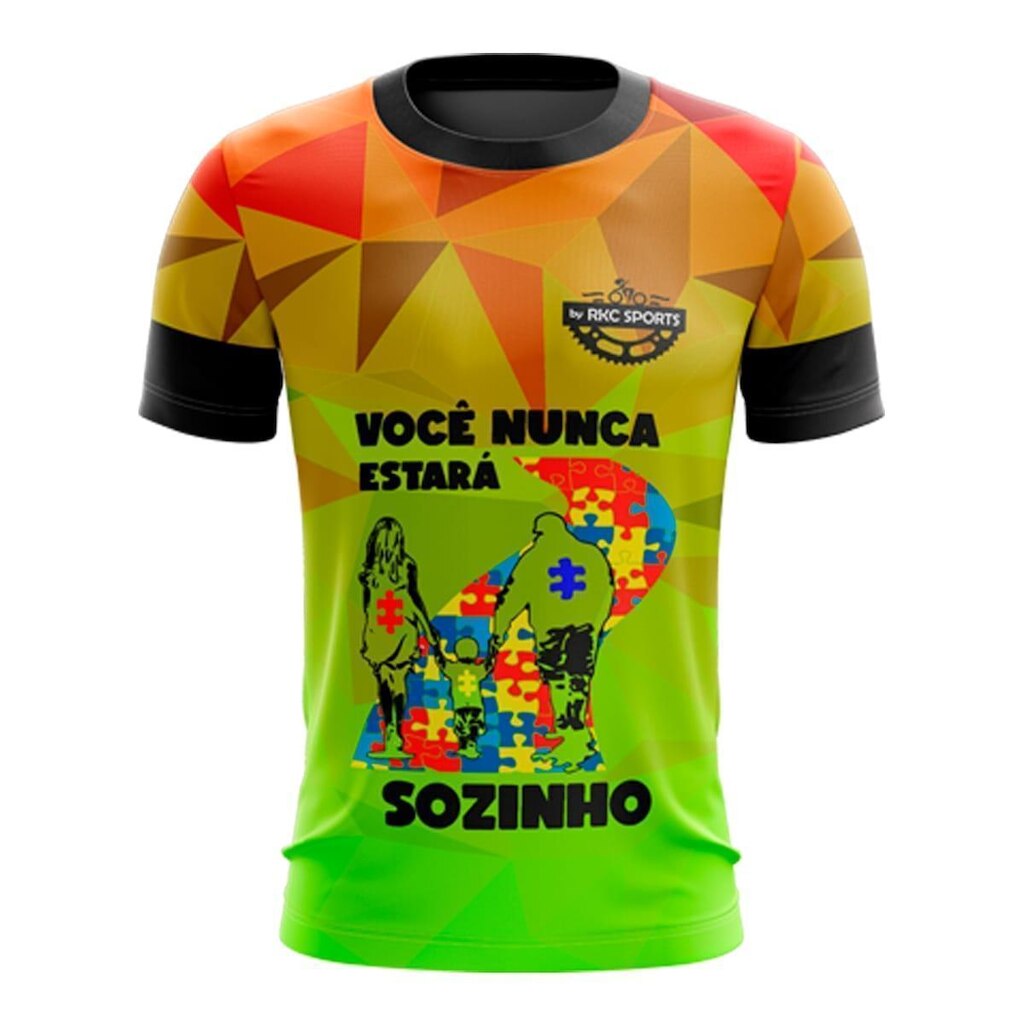 Camiseta Esportiva Autismo Você Nunca Estará Sozinho