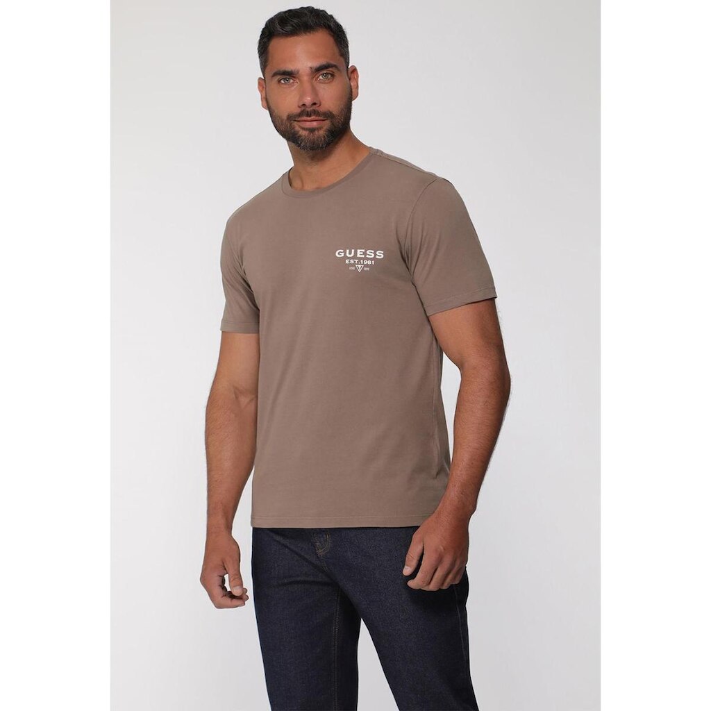Camiseta Est 1981 Guess Marrom