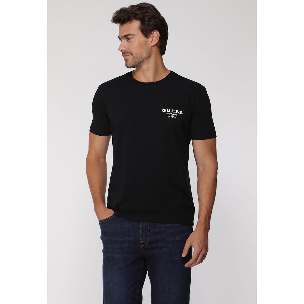 Camiseta Est 1981 Guess Preto