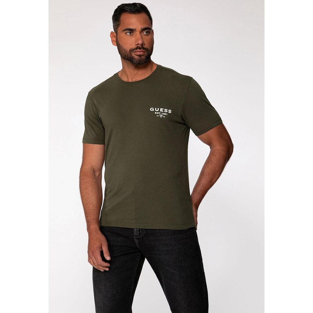 Camiseta Est 1981 Guess Verde Oliva