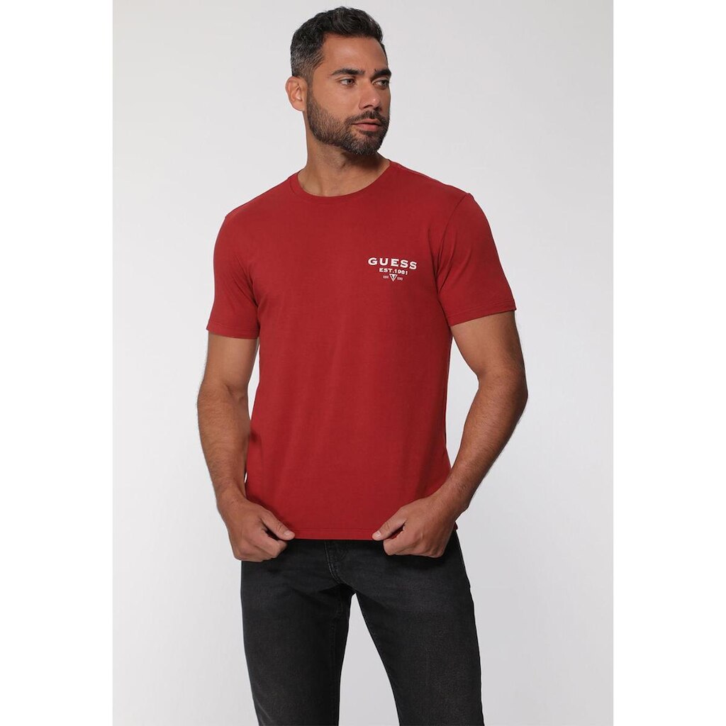 Camiseta Est 1981 Guess Vermelho