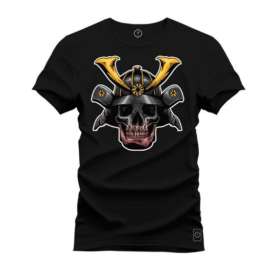 Camiseta Estamapada Algodão T-Shirt New Capacete - Preto Menor preço em Camiseta Estamapada Algodão T-Shirt New Capacete - Preto