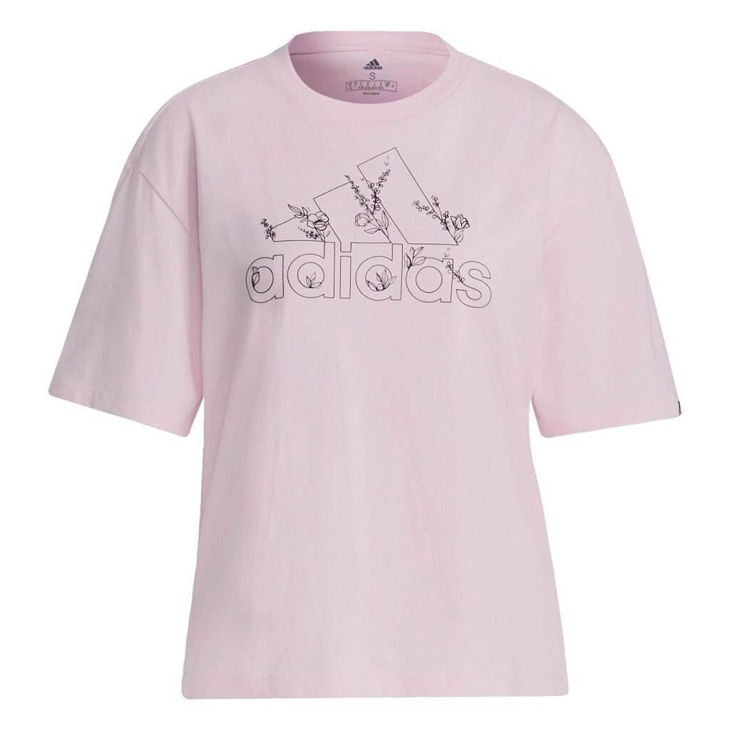 Camiseta Estampa Floral Soft Logo Adidas