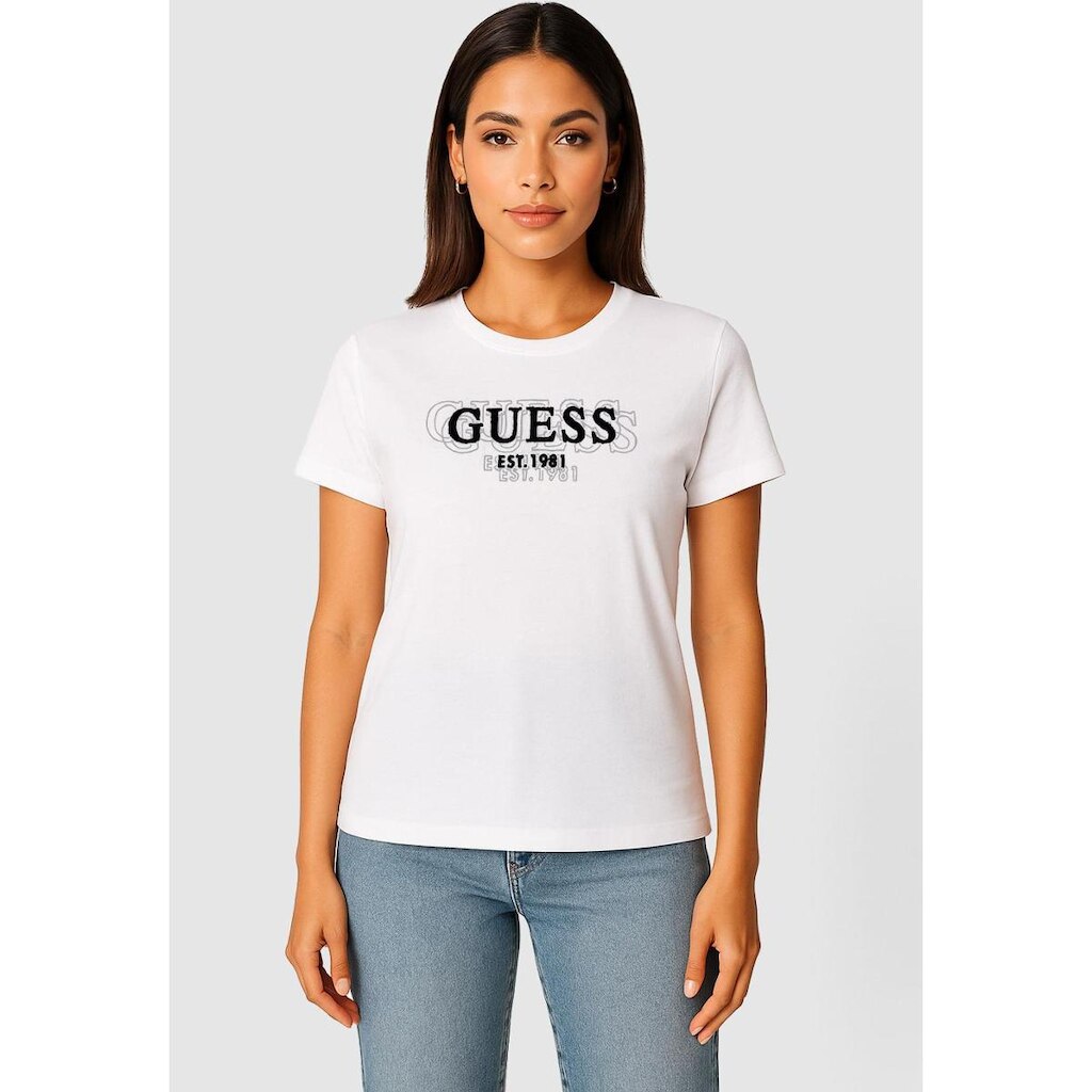 Camiseta Estampa GUESS Caviar Branco