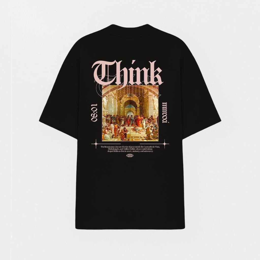 Camiseta Estampada Abstract Streetwear Over Leonardo Da Vinci