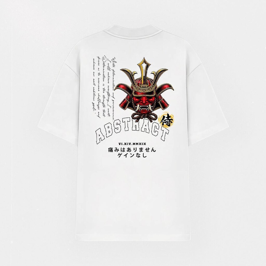 Camiseta Estampada Abstract Streetwear Over Samurai Toquio