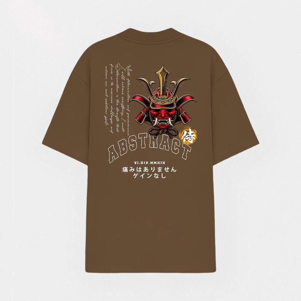Camiseta Estampada Abstract Streetwear Over Samurai Toquio