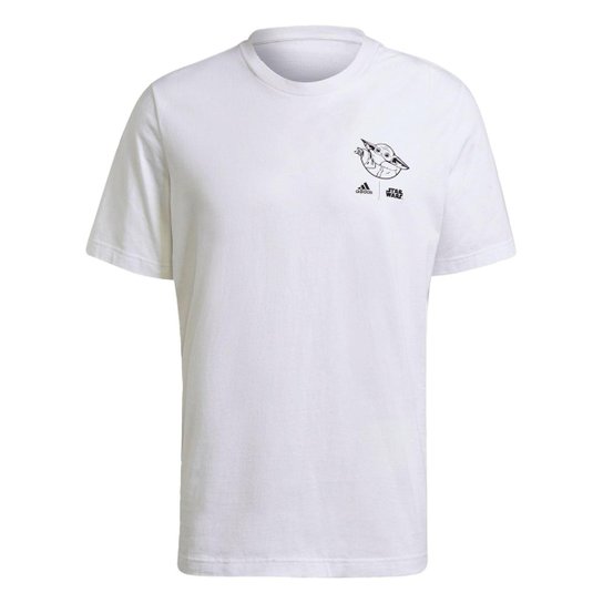 Camiseta Estampada adidas x Star Wars: The Mandalorian The Child Adidas - Branco Menor preço em Camiseta Estampada adidas x Star Wars: The Mandalorian The Child Adidas - Branco