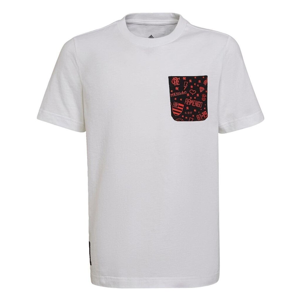Camiseta Estampada CR Flamengo-Branco Adidas