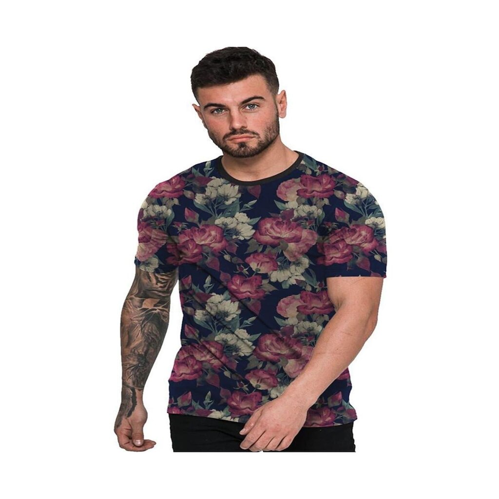 Camiseta Estampada Florida Masculina Floral