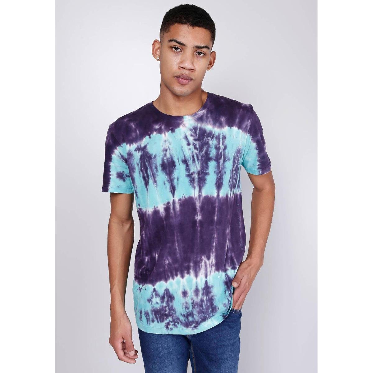 CAMISETA ESTAMPADA MANGA CURTA TIE DYE GANG MASCULINA - Azul | Netshoes