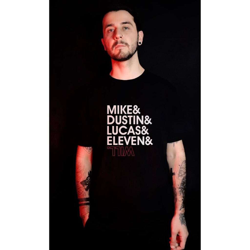 CAMISETA ESTAMPADA MIKE DUSTIN LUCAS ELEVEN WILL SÉRIE STRANGER THINGS