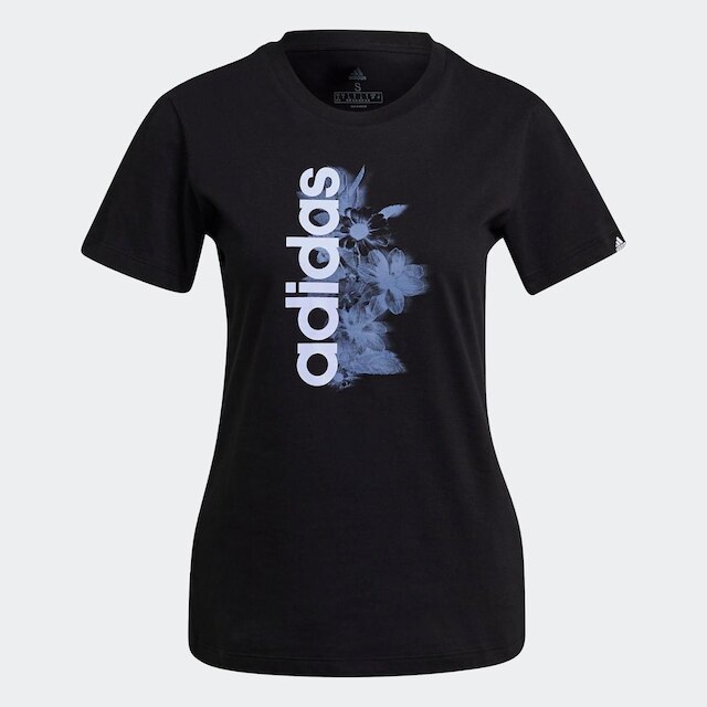Camiseta Estampada Vertical Logo Soft Floral Adidas