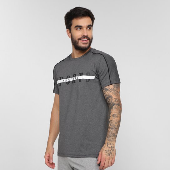 Camiseta Estilo Do Corpo Sport Masculina - Mescla Menor preço em Camiseta Estilo Do Corpo Sport Masculina - Mescla