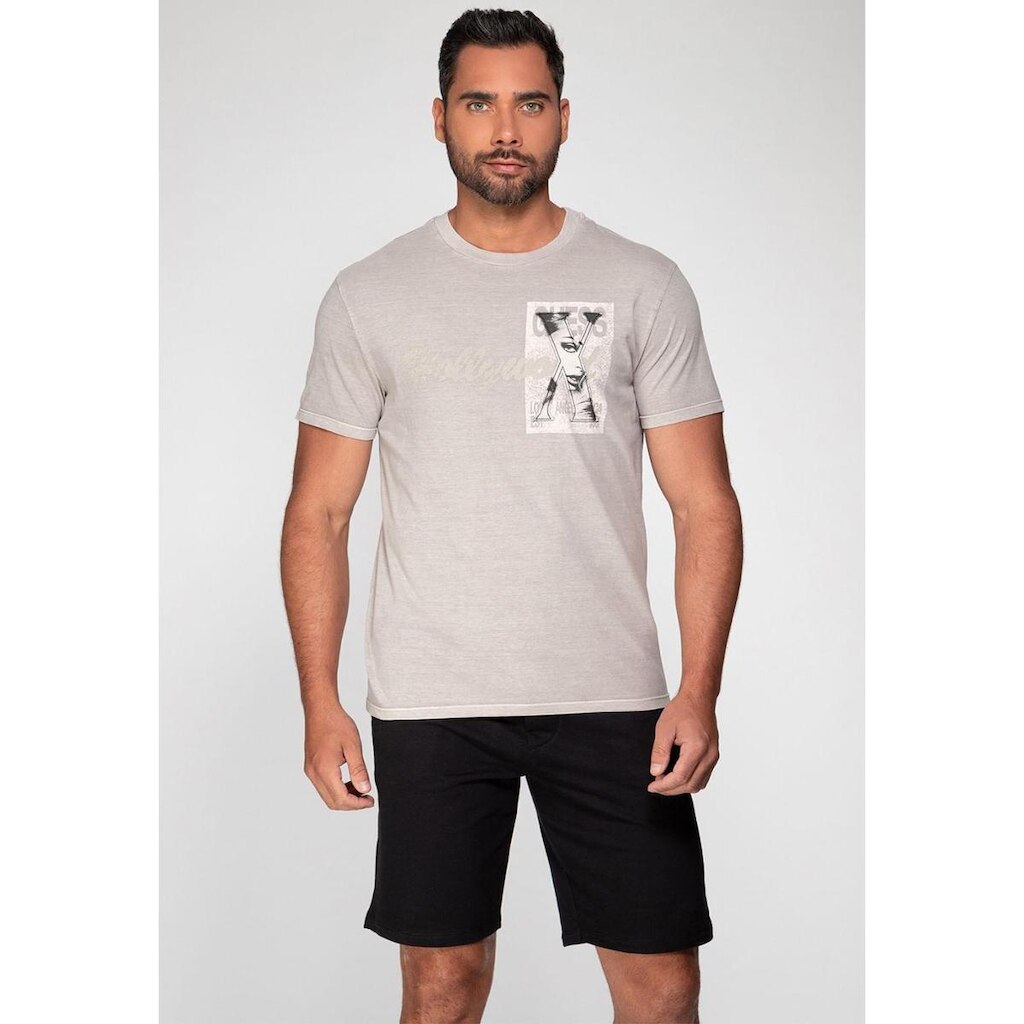 Camiseta Estonada Hollywood Bege