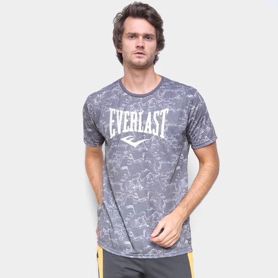 Camiseta Everlast Estampada Masculina - Cinza é ruim? Camiseta Everlast Estampada Masculina - Cinza é boa?