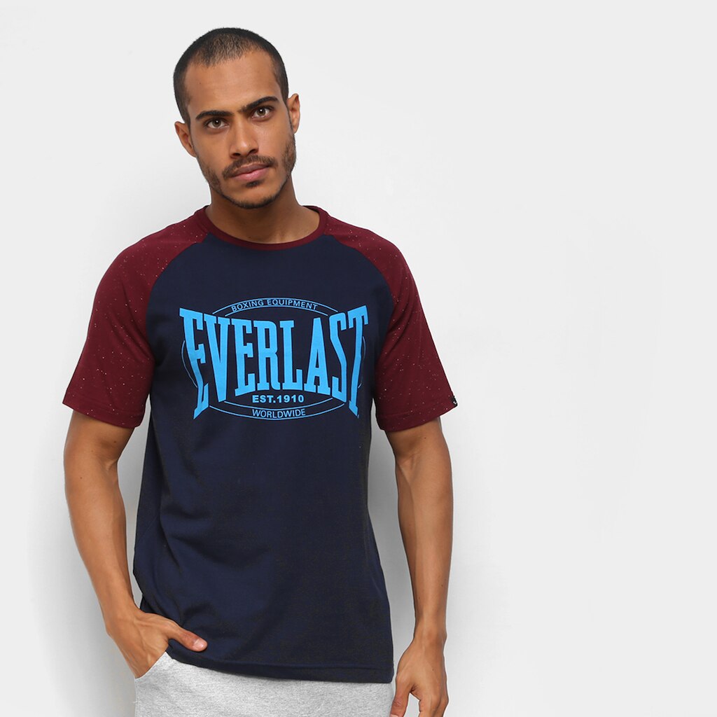 Camiseta Everlast Raglan Estampada Masculina
