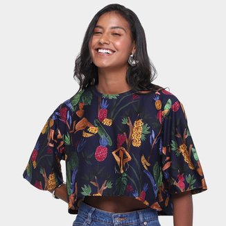 Camiseta Farm Cropped Encanto Solar Feminina