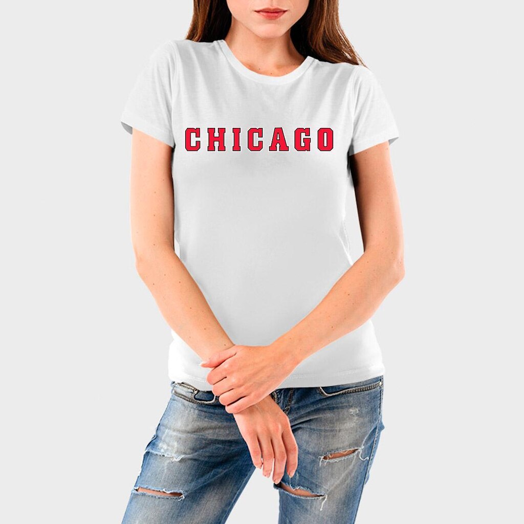 Camiseta Feminina Algodão Chicago Premium