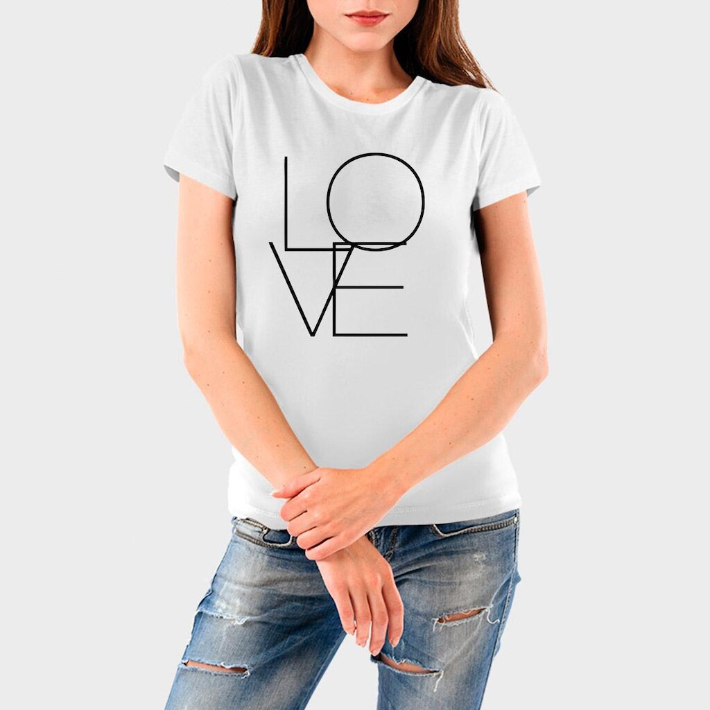 Camiseta Feminina Algodão Love Premium