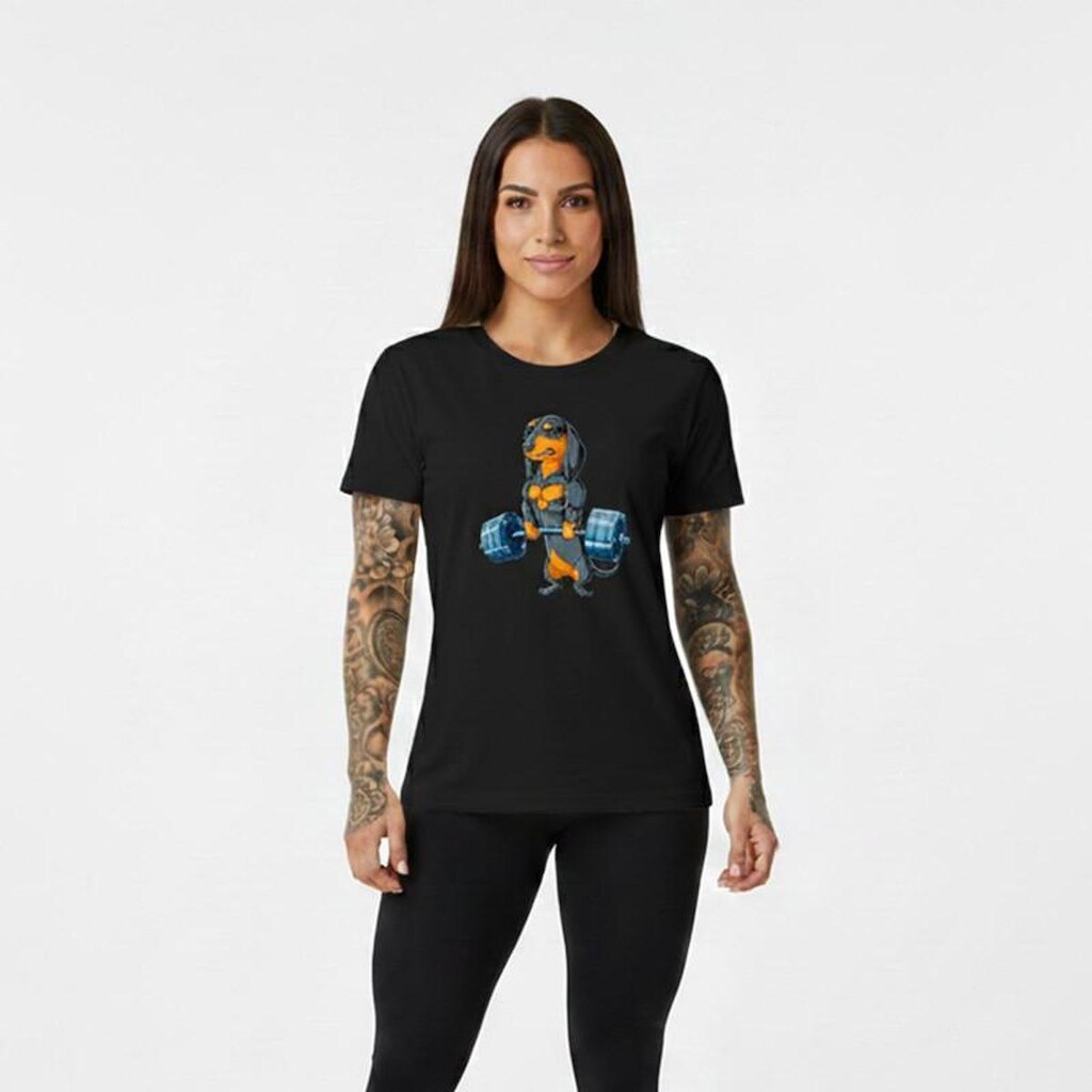 Camiseta Feminina Algodão Premium CACHORRINHO Dontshauder Treino