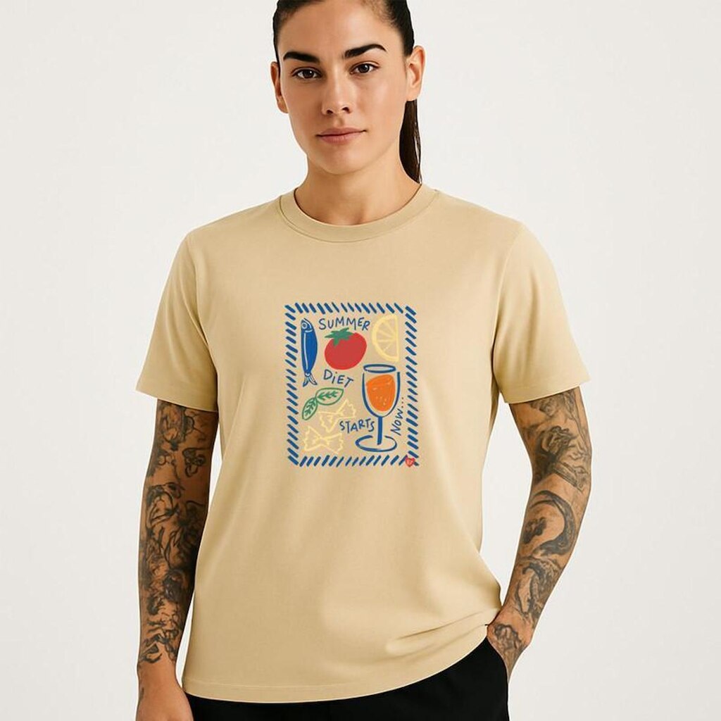 Camiseta Feminina Algodão Premium SUMMER DIET