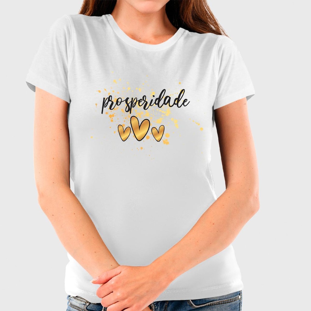 Camiseta Feminina Algodão Prósperidade Premium