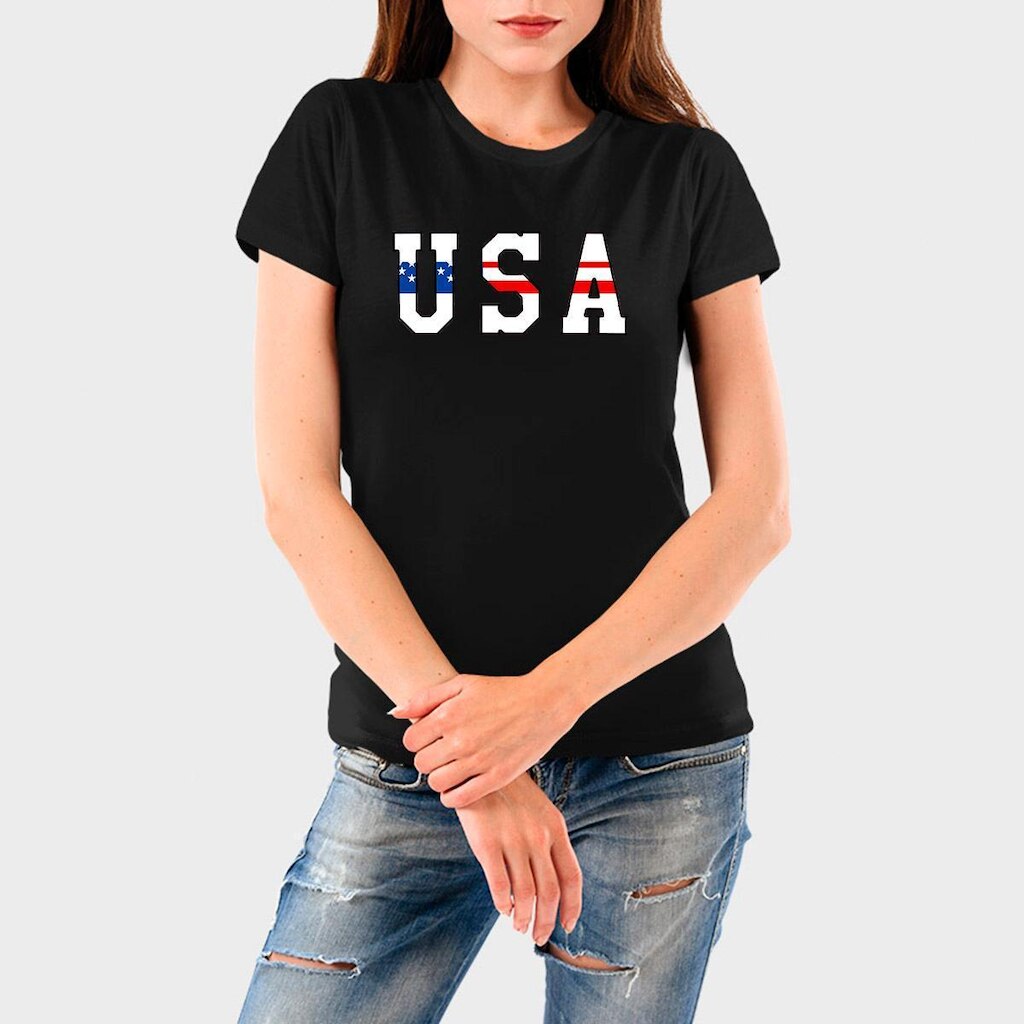 Camiseta Feminina Algodão USA Premium