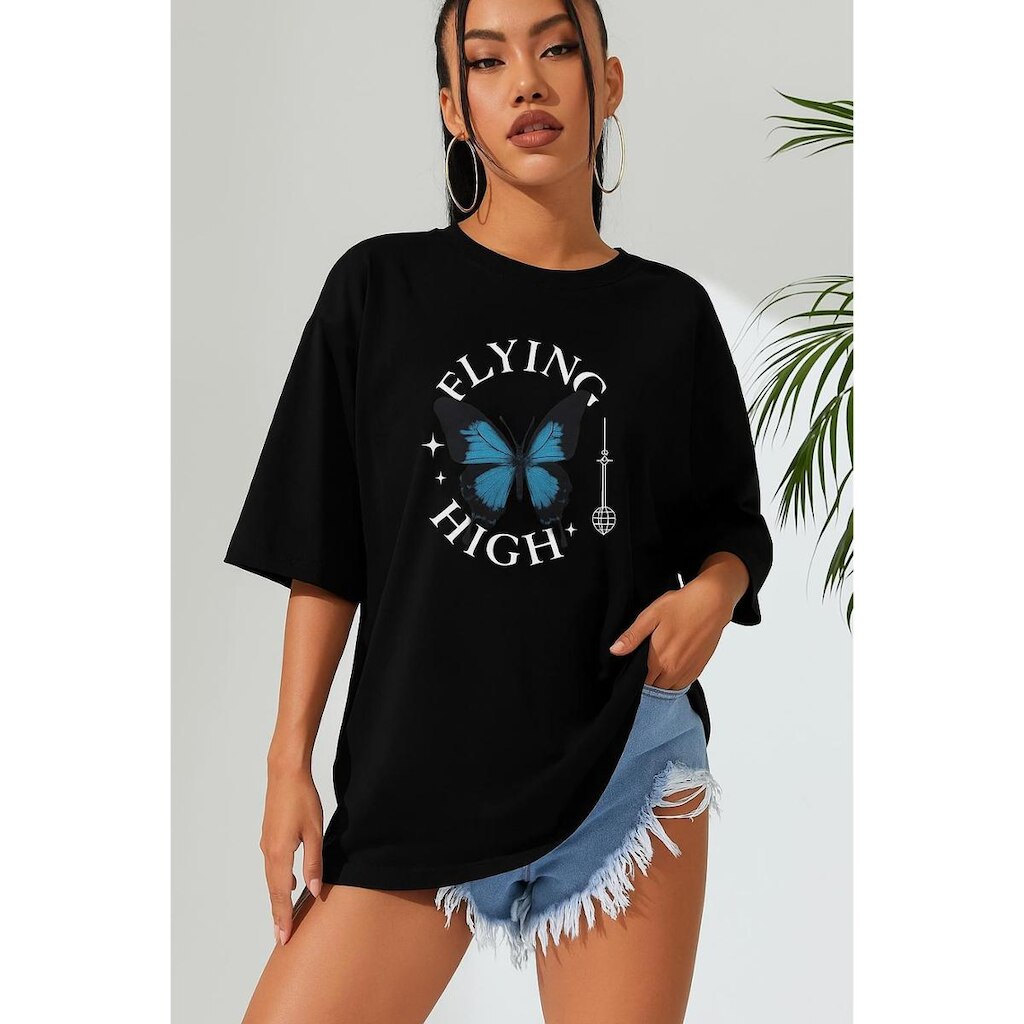 Camiseta Feminina Borboleta Flying Lançamento Moderno Methodic