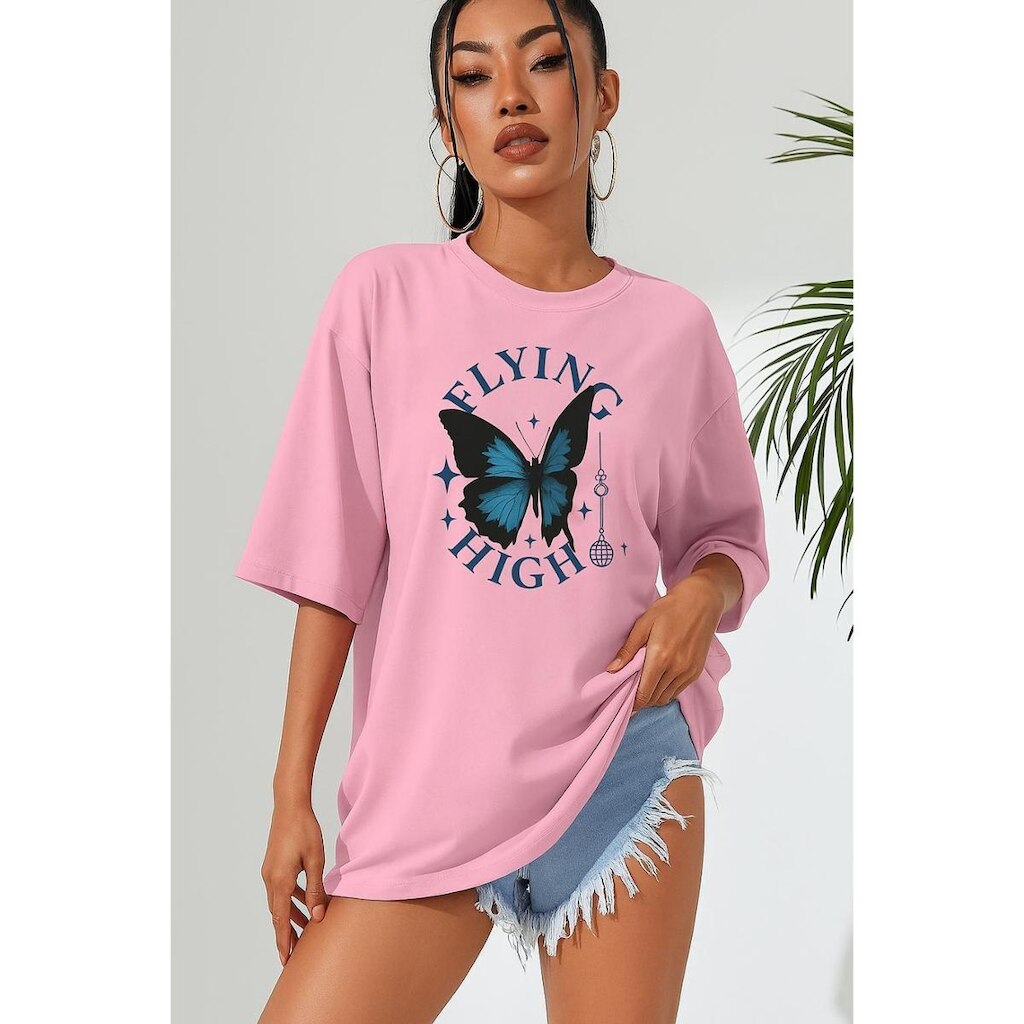 Camiseta Feminina Borboleta Flying Lançamento Moderno Methodic