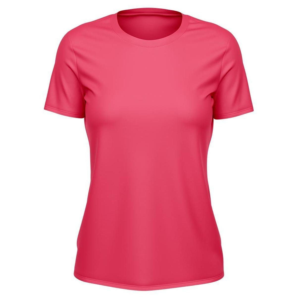Camiseta Feminina Dry Manga Curta Proteção UV Slim Fit Básica Academia Treino Fitness