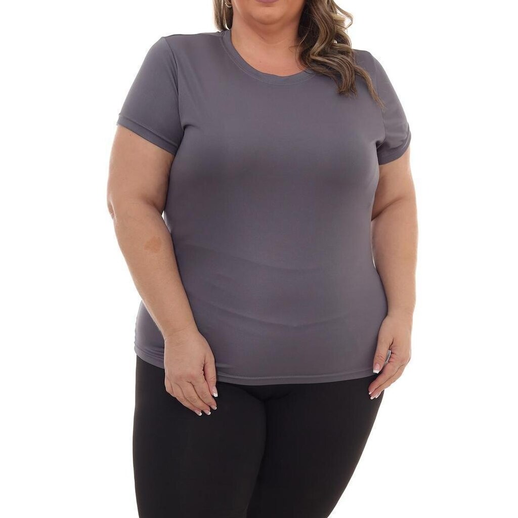 Camiseta Feminina Dry Plus Size Poliester Academia