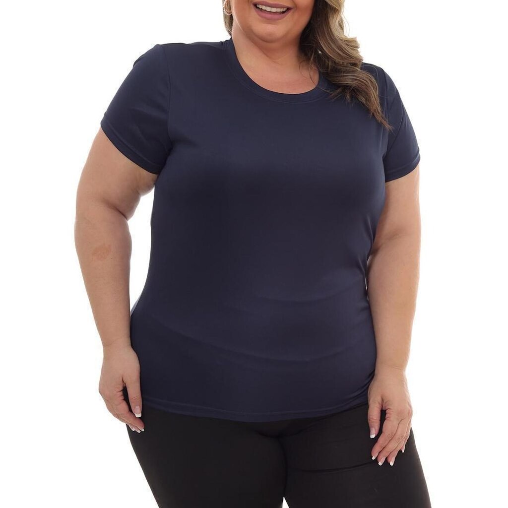 Camiseta Feminina Dry Plus Size Poliester Academia