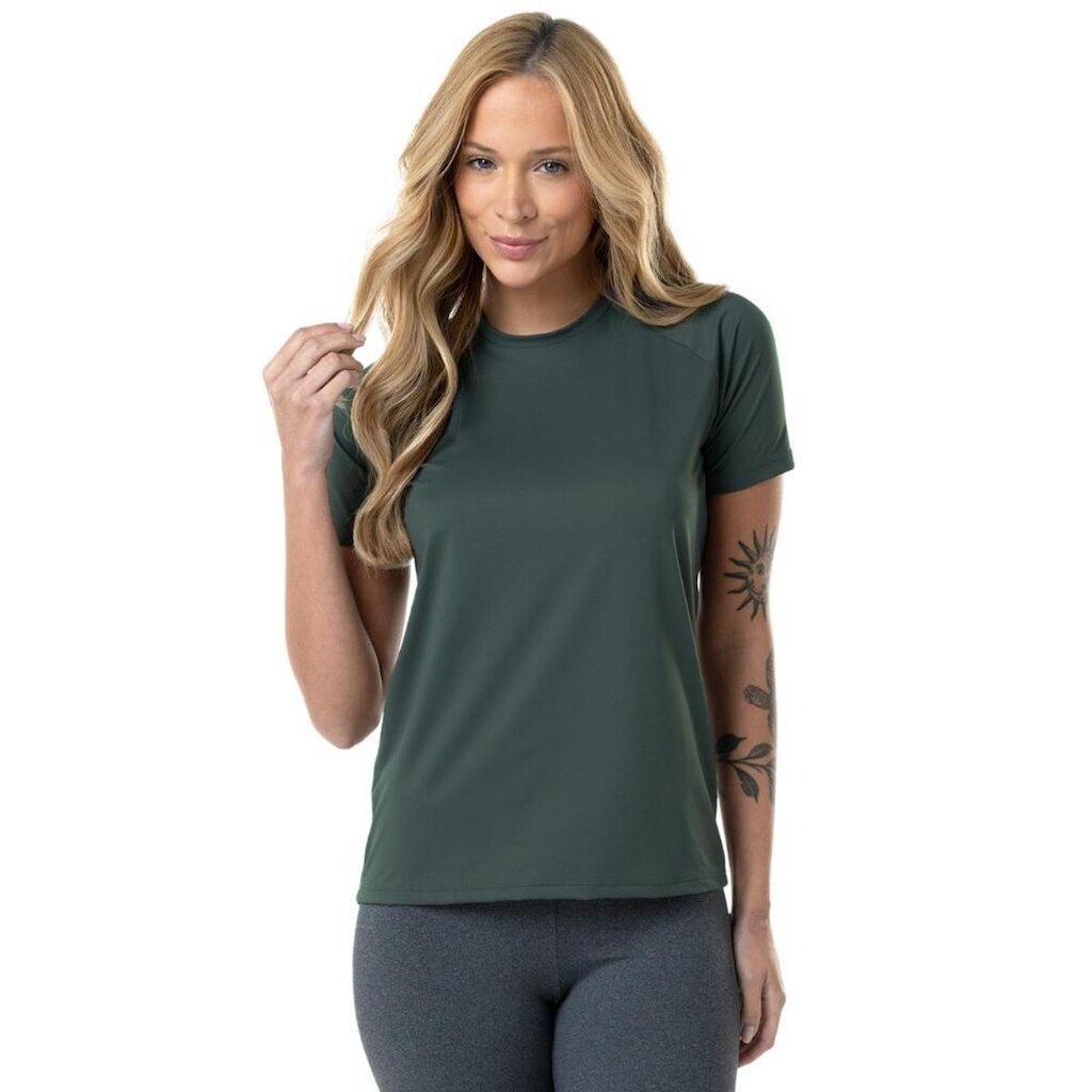 Camiseta Feminina Dry Poliamida Raglan